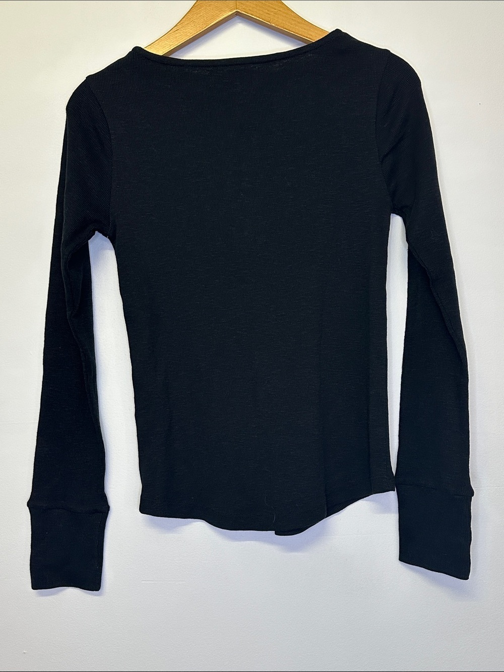 Lucky Brand Black Lace yoke cotton Henley - Picture 4 of 4